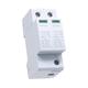 Air switches Circuit Breaker Surge Protection Device SPD DC 600V 800V 1000V 2P DC1000V 20KA~40ka Low Voltage Arrester House DIN Rail 2 Pole Protector (Color : White Ce, Size : 2P 600V)