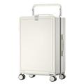 DNZOGW Travel Suitcase Wide Trolley Suitcase, Multifunctional Boarding Case, Password Box, Suitcase, Men's Universal Wheel Suitcase Trolley Case (Color : White, Size : A)