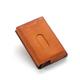 IJUN Full Grain Leather Credit Card Holder for Men Pop Up Cards RFID Protection Genuine Leather Tanned Cowhide, Orange, Casual