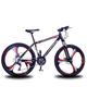 TiLLOw 21 Speed 700C Wheels Man AND Woman Mountain Bike Adult Bike Aluminum Wheel Double Disc Brake 26-inch Wheels Shock Absorbing Suspension (Color : Black red, Size : 26-IN_THREE-BLADE)