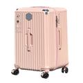 DNZOGW Travel Suitcase Suitcase Trolley Suitcase, Sturdy and Durable Password Box, Suitcase, Men's and Women's Boarding Suitcase Trolley Case (Color : Pink, Size : A)