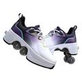 LDRFSE Roller Skates Shoes Wheel Shoes for Boys Automatic Walking Shoes Invisible Deformation Roller Skate Children Adult Roller Skating Roller Skates Sports Outdoors Shoes for Playing for Men