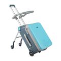 PASPRT Carry On Luggage 2-in-1 Luggage Eco-Friendly Abs Suitcase Detachable Trolley SND Case Suitcases Multifunctional Trolley Luggage Travel Luggage (Blue Standard)