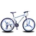 TiLLOw Man AND Woman Adult Bike 700C Wheels Mountain Bike 21 Speed 26-inch Wheels Hard Tail Mountain Bike Aluminum Wheel Leisure Bicycle (Color : White blue, Size : 26-IN_THREE-BLADE)