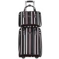 PIPONS Carry On Luggage Oxford Cloth Luggage Wear Resistant Code Lock Luggage Suitcase Stripe 2-Piece Trolley Case Business Suitcase (Color : D, Size : 2 Piece)