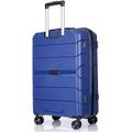 PASPRT Carry On Luggage Travel Luggage Combination Lock Luggage Eco-Friendly Pp Suitcases 20/24/28 Inch Luggage Suitcase Zipper Trolley Luggage (Navy 24in)