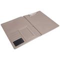 Leather Portfolio Document Leather Portfolio Document Holder clipboard Portfolio Folder Leather Portfolio Notepad Folder Clipboard File (Color : Grey, Size : 32.5 * 25 * 1.5cm)