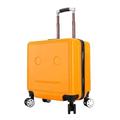 PIPONS Carry On Luggage Carry On Luggage Adjustable Trolley Suitcase for Travel Trip Boarding Combination Lock Business Suitcase (Color : Yellow, Size : 18in)