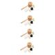 FOMIYES 4 Sets Handheld Moxibustion Tools Wooden Moxibustion Case Adjustable Moxa Burner Chinese Moxibustion Burner Moxibustion Holder Massage Tools Moxa Cone Burner Cloth Metal Container