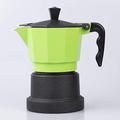 OQHAIR Mocha Pot Moka Pot Coffee Maker Coffee Appliance Making Espresso Maker Mocha Pot Espresso Stovetop Coffee Makers (Color : Brown, Size : 3 cup) (Green 3 cup)