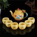Ceramic Tea Sets, China Coffee Set ，Tea Set, Porcelain Tea Set Flower Tea Cups Enamel Handmade Unique Butterfly Rose Ceramic Tea Sets for Blooming Tea Loose Leaf Tea Gift Box (E) (Color : I)