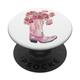 Blumen rosa Stiefel Cowgirl Ästhetik PopSockets mit austauschbarem PopGrip