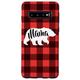 Hülle für Galaxy S10 Mama Bear Red Plaid Kariert Country Vintage Mom's