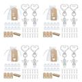 TsoLay 120 Pcs Angel Keychain Souvenir Wedding Gifts Baby Shower Favor Gifts Set with Tag Drawstring Candy Bag