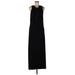 Boston Proper Casual Dress - Sheath Crew Neck Sleeveless: Black Solid Dresses - Women's Size Large