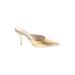 Ann Marino Heels: Gold Shoes - Women's Size 6 1/2 - Pointed Toe