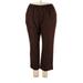 Alfred Dunner Casual Pants - High Rise: Brown Bottoms - Women's Size 22