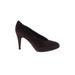 Gianvito Rossi Heels: Pumps Stilleto Minimalist Burgundy Solid Shoes - Women's Size 38 - Almond Toe