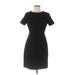 Old Navy Casual Dress - Sheath Crew Neck Short sleeves: Black Print Dresses - Women's Size Medium