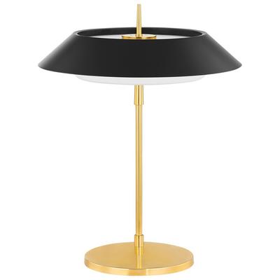 Hudson Valley Lighting Westport 18 in. Aged Brass/Soft Black Table Lamp