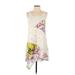 Leifnotes Casual Dress - Mini Scoop Neck Sleeveless: Ivory Dresses - Women's Size 4