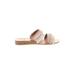 Dolce Vita Sandals: Slip On Stacked Heel Boho Chic Tan Shoes - Women's Size 7 1/2 - Open Toe