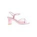 Jeffrey Campbell Sandals: Pink Solid Shoes - Women's Size 6 1/2 - Open Toe