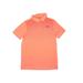 Under Armour Short Sleeve Polo Shirt: Orange Solid Tops - Kids Girl's Size Medium