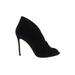 Gianvito Rossi Ankle Boots: Slip On Stiletto Cocktail Black Solid Shoes - Women's Size 39 - Almond Toe