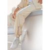 Sweatpants FCUK, Damen, Gr. 44/46, N-Gr, beige (creme), Sweatware, Obermaterial: 60% Baumwolle, 40% Polyester, unifarben, bedruckt, modisch, lässig geschnitten, Hosen, mit Logodruck am Bein, Loungewear