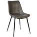 Rufina PU Leather Upholstered Dining Chair, Dark Grey