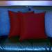 HomeRoots Set Of Two 26" X 26" Claret Red Polyester Zippered Pillow Cover