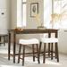 3 - Piece Counter Height Solid Wood Base Dining Set