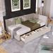 Classic Linen Twin Size Daybed, 2 Storage Drawers