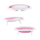 Contracted and Comfortable Collapsible Baby Bath Tub,Pink - pink - 27 x 17.1 x 3.7 inches