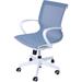 Adjustable Mesh Office Computer Chair with Ergonomic Mid Back Design Swivel Desk Task Chair with Armrest for Working Meeting (Bl