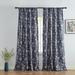 Home & Linens Polly Floral Patterned Light Blocking Curtain Rod Pocket Pole Top Panels - Set of 2