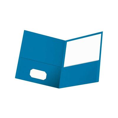 Oxford 2-Pocket Folder, 100 Sheet Capacity, Light Blue, Pack of 25 - Light Blue