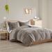 Twin/ Twin XL Faux Fur Comforter Set Grey