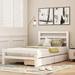 Solid Wood Platform Bed, Twin, Ergonomic Design, Two Drawers