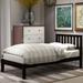 Minimalistic Solid Pine Wood Platform Bed, Headboard/Wood Slat Support, Twin