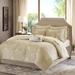 Queen Size Vaughn Comforter Set with Cotton Bed Sheets Taupe