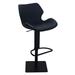 Modrest Jaffee Industrial Black Eco-Leather Bar Stool