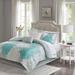 King Size Comforter Set with Cotton Bed Sheets Aqua