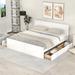 King Size Bed Frame with Upholstered Headboard and Convenient Storage Drawers, Perfect Addition to Any Bedroom Decor