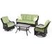 Hammond Brentwood 4-Piece All-Weather Patio Set in Avocado Green - N/A