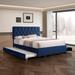 Queen-Sized Trundle Bed: Pull Out Drawers, Upholstered, Contemporary Design