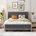 Upholstered Metal Frame Bed, Linen Fabric, 4 Drawers, High Quality