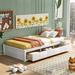 Solid Pine Wood Twin Size Platform Storage Bed, 3 Drawers