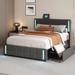 Smart LED Queen Platform Bed: Storage, USB Ports